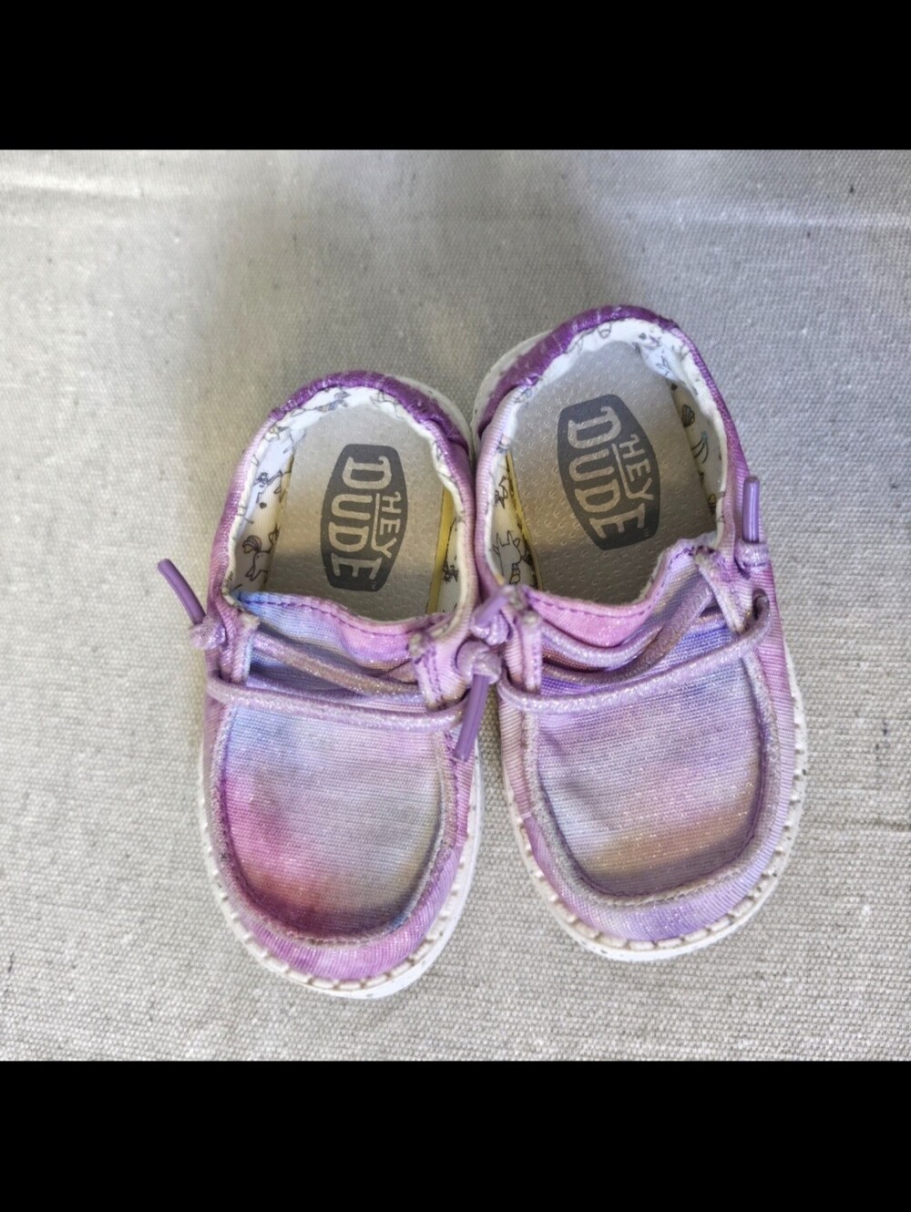 Hey Dude Wendy Dreamer Unicorn Tie Dye Shoes Baby Toddler Pink Purple Blue Sz 6